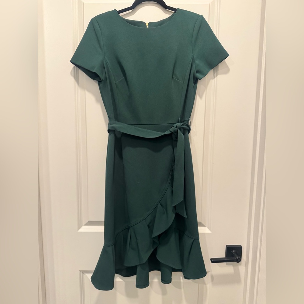 Calvin Klein Forest Green High Low Dress